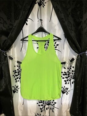 Source Unknown Neon Lime Racerback Tank Top